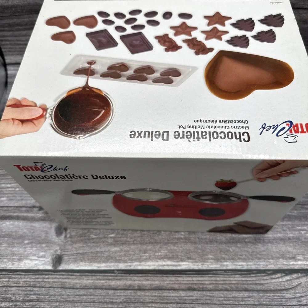 Total Chef- Deluxe Chocolatiere Dual Mini Fondue Candy-Maker